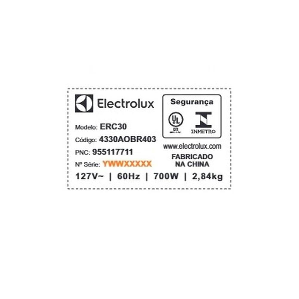 Panela Elétrica Electrolux ERC30 Efficient 700W 2em1 Rita Lobo 3,5L Visor Glass Inox Preto - 6