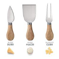 Conjunto para Queijo Euro Home Inox/Madeira - 3 Peças - 2