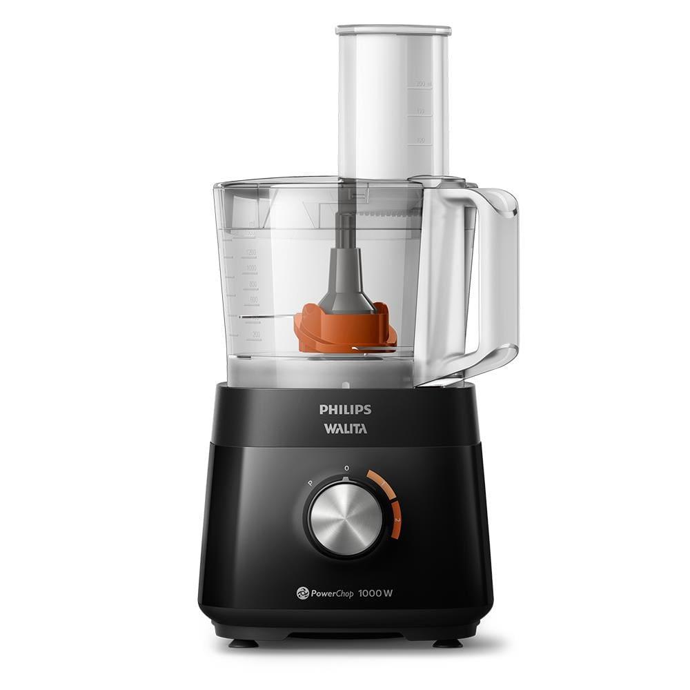 Multiprocessador de Alimentos Philips Walita S100 PC HR7304/90 1000W 2 Velocidades Liquidificador 2L Preto - 1