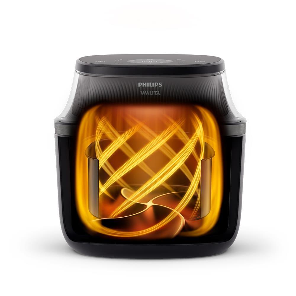 Fritadeira Airfryer Philips Walita NA341 Série 3000 7,2L 2000W Iluminação Interna Preta - 6