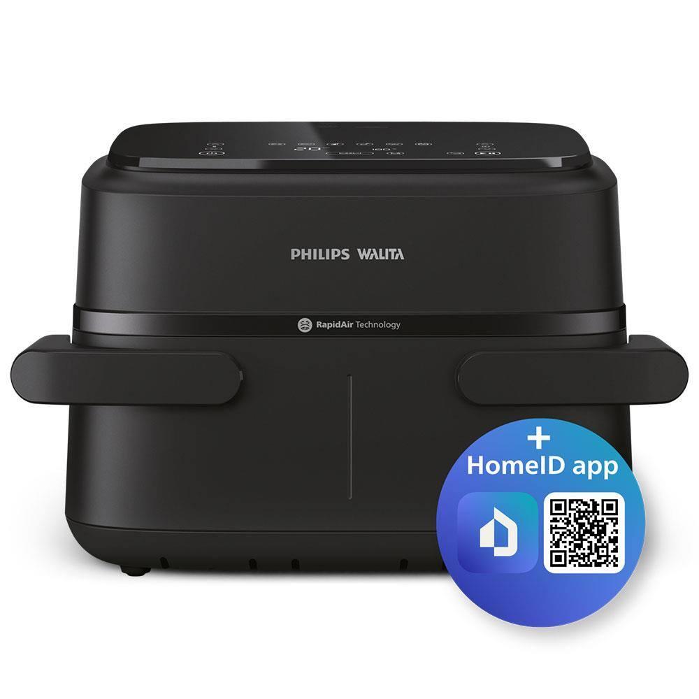 Fritadeira Airfryer Philips Walita Série 1000 NA150 7,1L 1850W Cesto Duplo Preta - 3