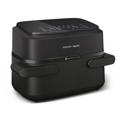 Fritadeira Airfryer Philips Walita Série 1000 NA150 7,1L 1850W Cesto Duplo Preta