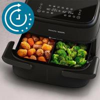 Fritadeira Airfryer Philips Walita Série 1000 NA150 7,1L 1850W Cesto Duplo Preta - 7