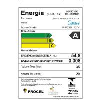 Forno Micro-ondas Midea MasterCook MHP35B 35L MasterClean 10 Níveis de Potência Branco - 7