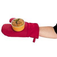 Luva de Silicone Euro com Tecido Vermelha - 26,5cm - 2