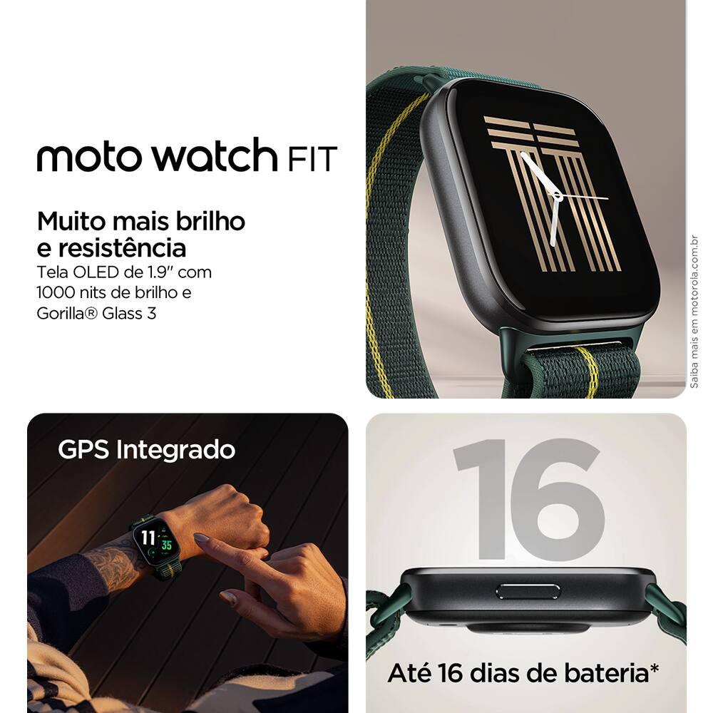 Smartwatch Motorola Moto Watch Fit GPS Ativo 5ATM Bateria Durável Verde - 7