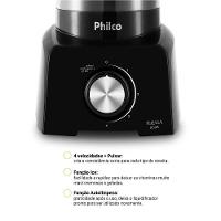 Liquidificador Philco PLQ11A 1050W 2,7L 4 Velocidades Função Tritura Gelo Preto - 8