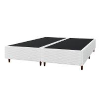 Base Box Queen Size Umaflex New Itália 38x158x198cm Bipartida Matelassê Branco - 1