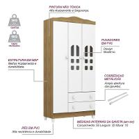 Quarto de Bebê Completo Carolina Baby com Berço Mini-Cama Mirelle Cômoda Eloá e Guarda-Roupa Eloá