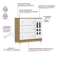 Quarto de Bebê Completo Carolina Baby com Berço Mini-Cama Mirelle Cômoda Eloá e Guarda-Roupa Eloá - 7