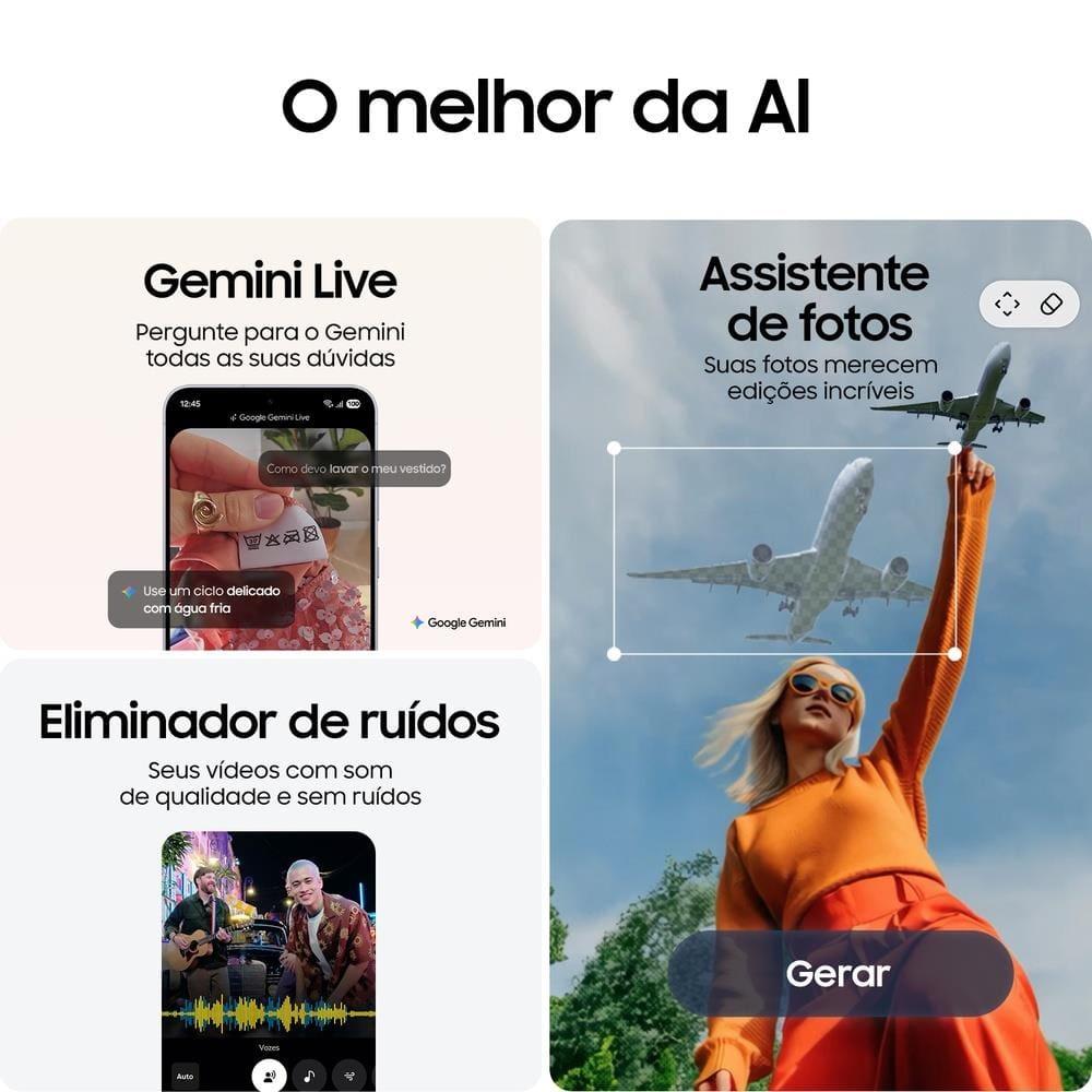 Smartphone Samsung Galaxy S25 FE 5G Tela 6,7” AMOLED 256GB 8GB RAM Câmera 50MP Azul-Marinho - 5