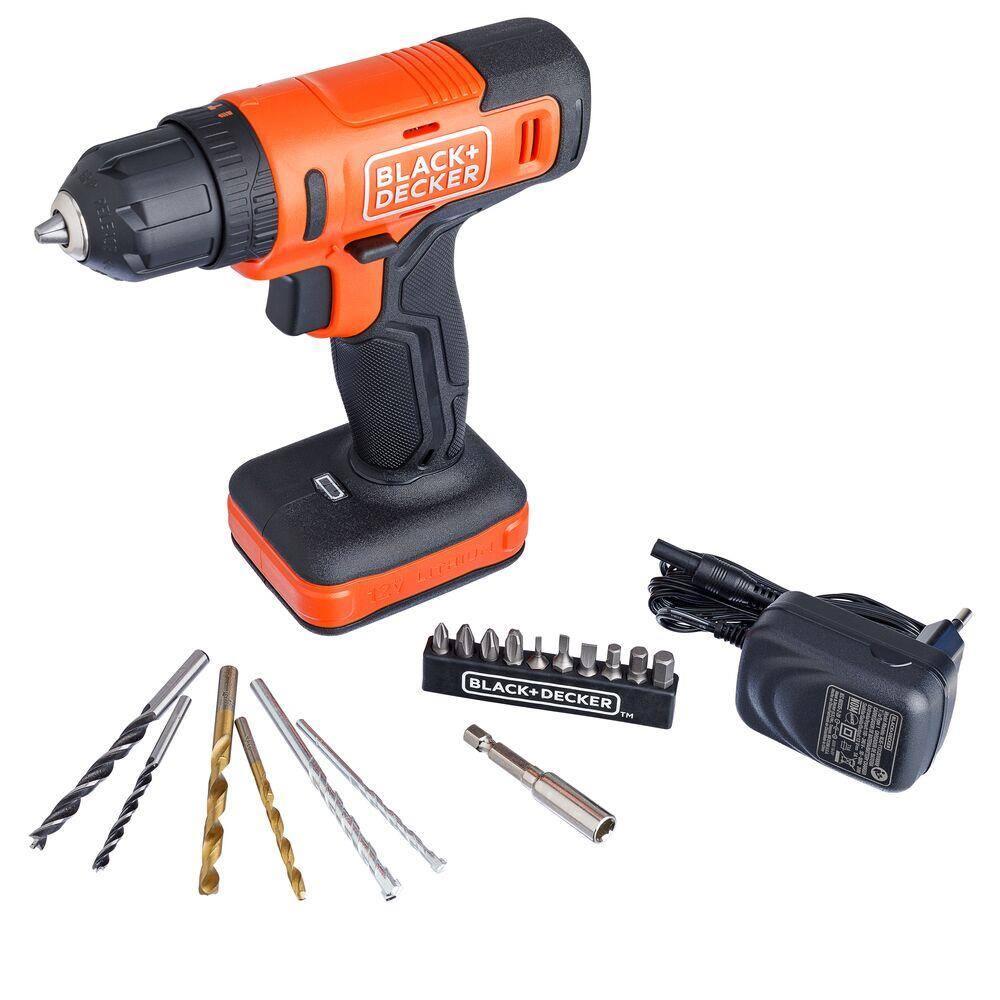 Parafusadeira e Furadeira de Impacto Black+Decker BCD712VHD 3/8” Luz LED Bateria 12V Bivolt - 7