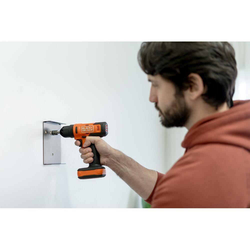 Parafusadeira e Furadeira de Impacto Black+Decker BCD712VHD 3/8” Luz LED Bateria 12V Bivolt - 9