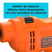Furadeira de Impacto Black+Decker BED713650 1/2” 650W Empunhadura Ergonômica Gatilho Anatômico Laranja e Preta - 5