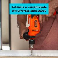 Furadeira de Impacto Black+Decker BED713650 1/2” 650W Empunhadura Ergonômica Gatilho Anatômico Laranja e Preta - 6