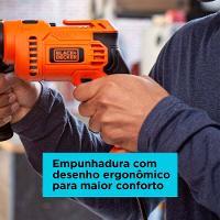 Furadeira de Impacto Black+Decker BED713650 1/2” 650W Empunhadura Ergonômica Gatilho Anatômico Laranja e Preta - 9