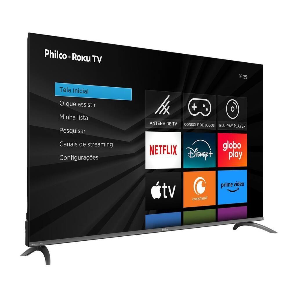 Smart TV Philco 60” 4K UHD P60CRA Roku TV Dolby Audio Quad Core Space Gray - 3