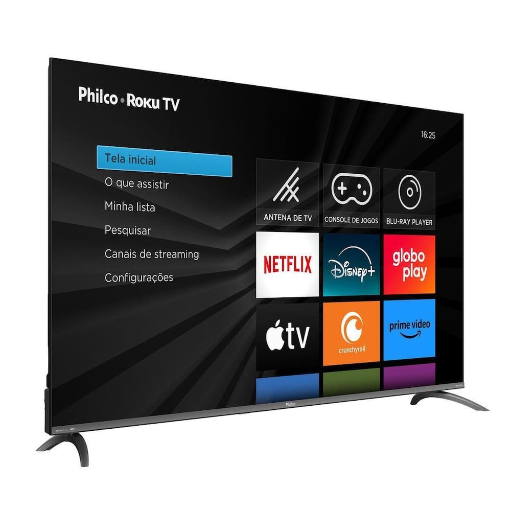 Smart TV Philco 60” 4K UHD P60CRA Roku TV Dolby Audio Quad Core Space Gray - 4