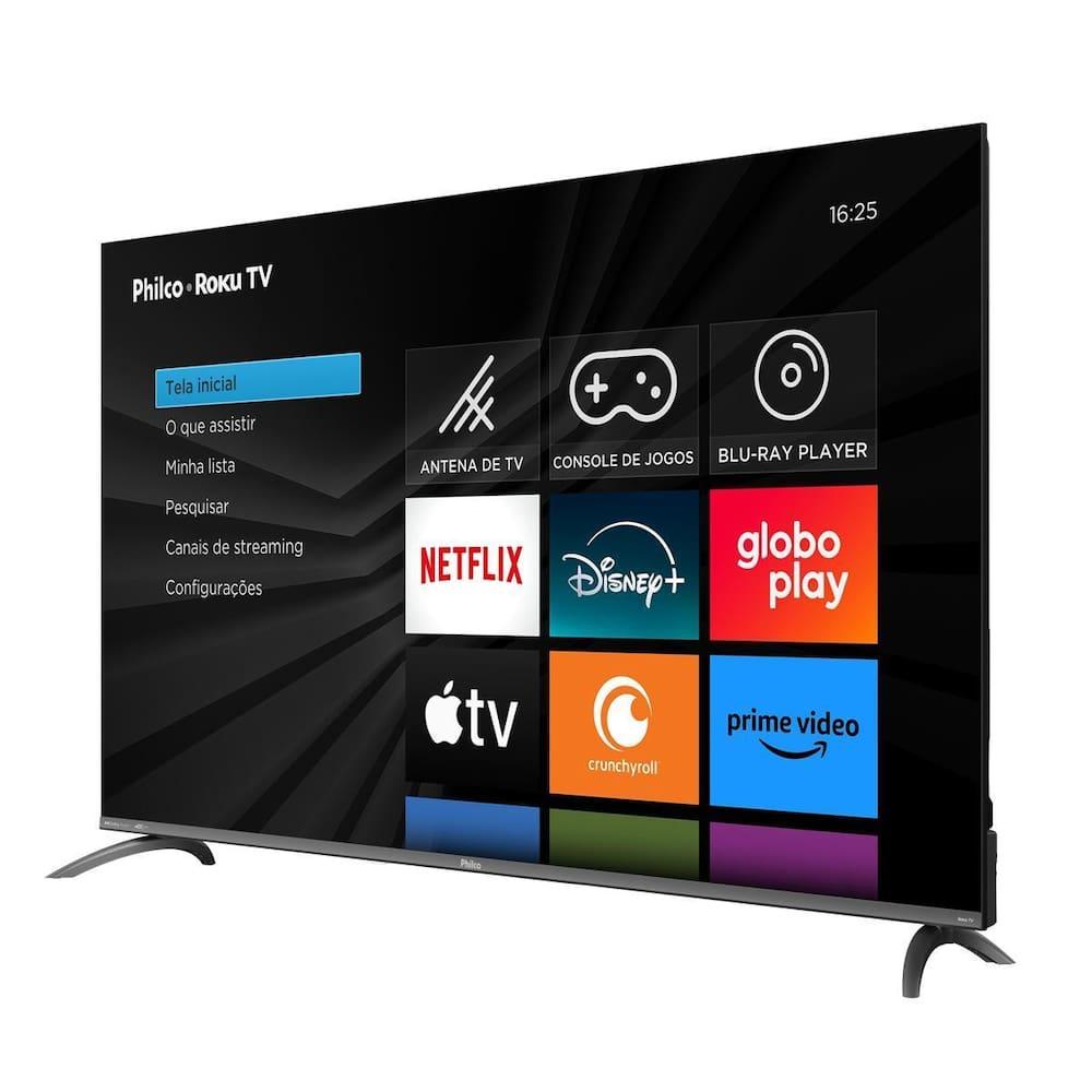 Smart TV Philco 60” 4K UHD P60CRA Roku TV Dolby Audio Quad Core Space Gray - 6