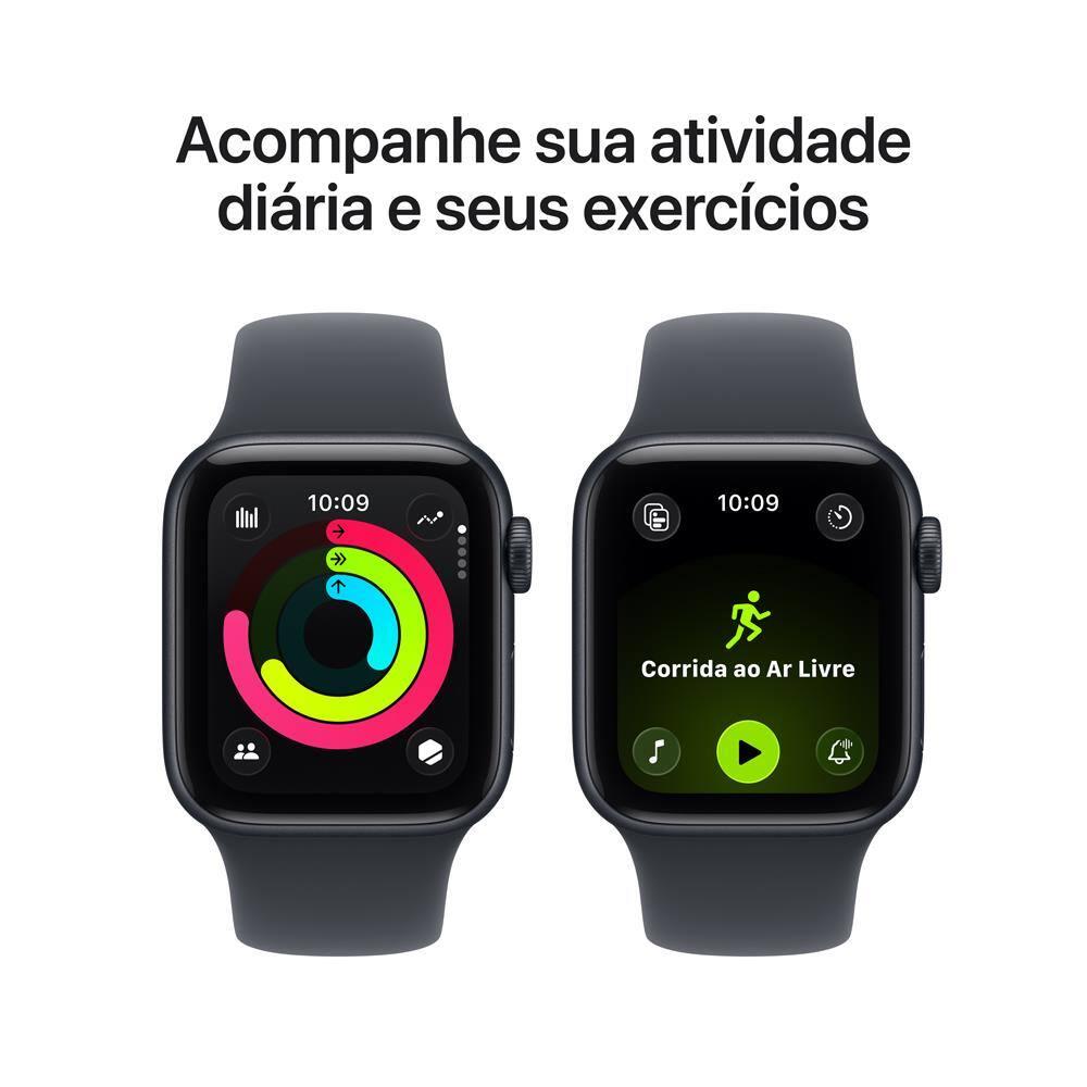 Apple Watch SE 3 GPS+ Cellular 44mm Pulseira Esportiva P/M Meia-Noite - 6