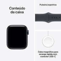 Apple Watch SE 3 GPS+ Cellular 44mm Pulseira Esportiva M/G Meia-Noite - 9