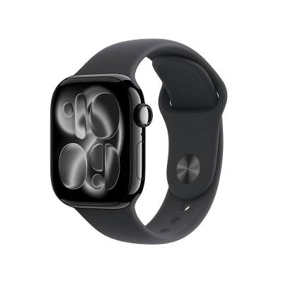 Apple Watch Series 11 GPS 42mm Preto Brilhante Pulseira P/M Esportiva Preta