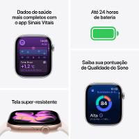 Apple Watch Series 11 GPS 42mm Preto Brilhante Pulseira P/M Esportiva Preta - 3