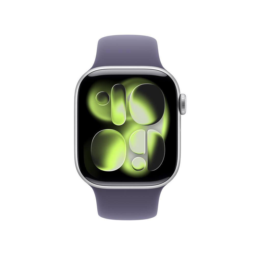 Apple Watch Series 11 GPS 42mm Prateado Pulseira M/G Esportiva Roxo-Névoa - 2