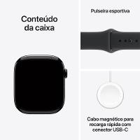 Apple Watch Series 11 GPS 46mm Preto Brilhante Pulseira P/M Esportiva Preta - 9