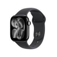 Apple Watch Series 11 GPS 42mm Preto Brilhante Pulseira M/G Esportiva Preta - 1