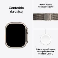 Apple Watch Ultra 3 GPS+ Cellular 49mm Pulseira Milanês P Natural - 8