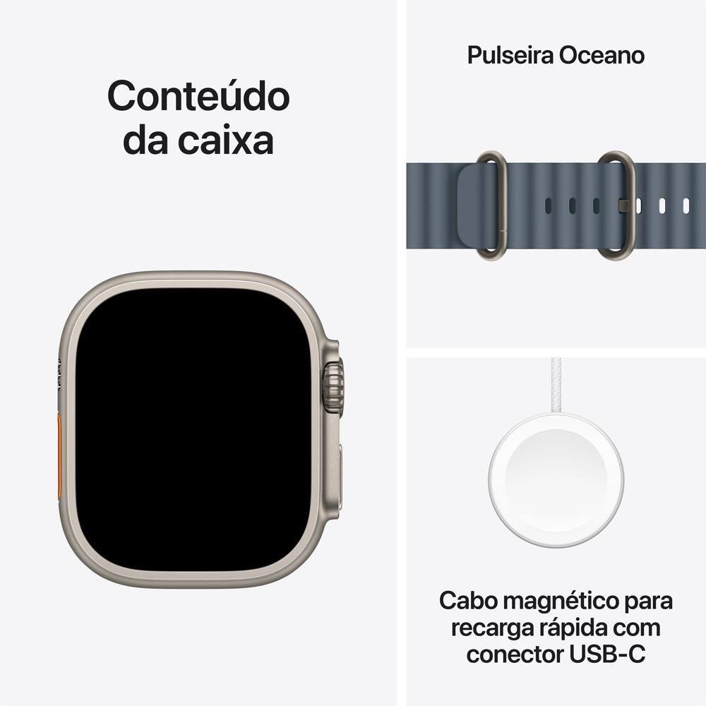 Apple Watch Ultra 3 GPS+ Cellular 49mm Pulseira Oceano Azul-Âncora - 8