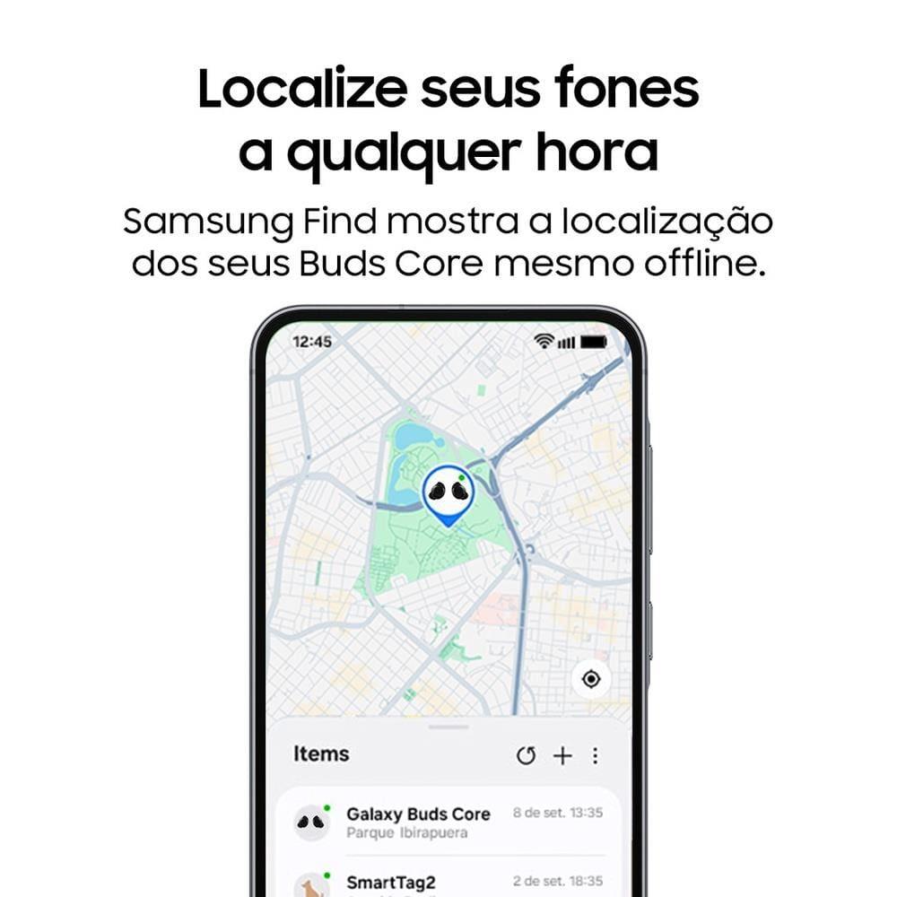 Fone de Ouvido Samsung Galaxy Buds Core Intra-auricular Bluetooth Cancelamento de Ruído IA Preto - 4