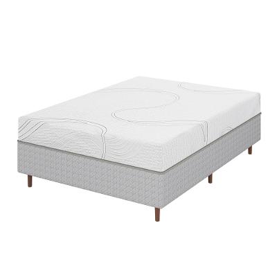 Colchão Bartira Viena Casal + Cama Box Casal Umaflex Loreto Cinza