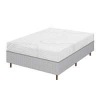 Colchão Bartira Viena Casal + Cama Box Casal Umaflex Loreto Cinza - 1