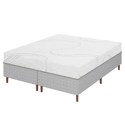 Colchão Bartira Viena Queen Size + Cama Box Queen Bipartida Umaflex Loreto Cinza