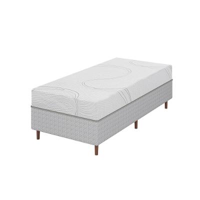 Colchão Bartira Viena Solteiro + Cama Box Solteiro Umaflex Loreto Cinza