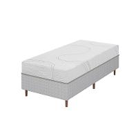 Colchão Bartira Viena Solteiro + Cama Box Solteiro Umaflex Loreto Cinza - 1
