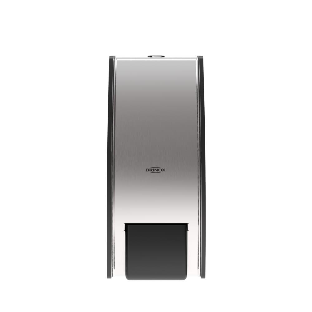 Dispenser Parede Sabonete Álcool Gel Brinox Decorline 800ml Inox Preto - 1