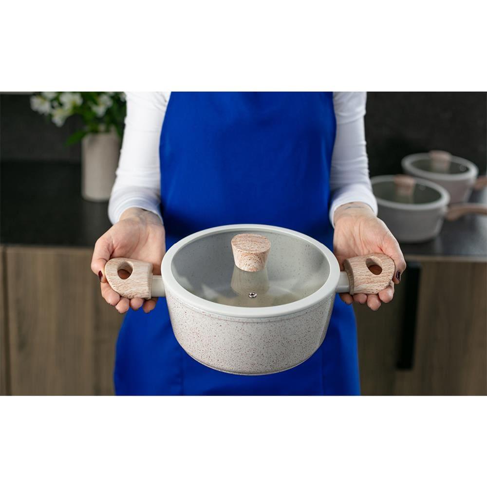 Caçarola Brinox Ceramic Life Sirius 22cm Indução Antiaderente Vanilla - 4