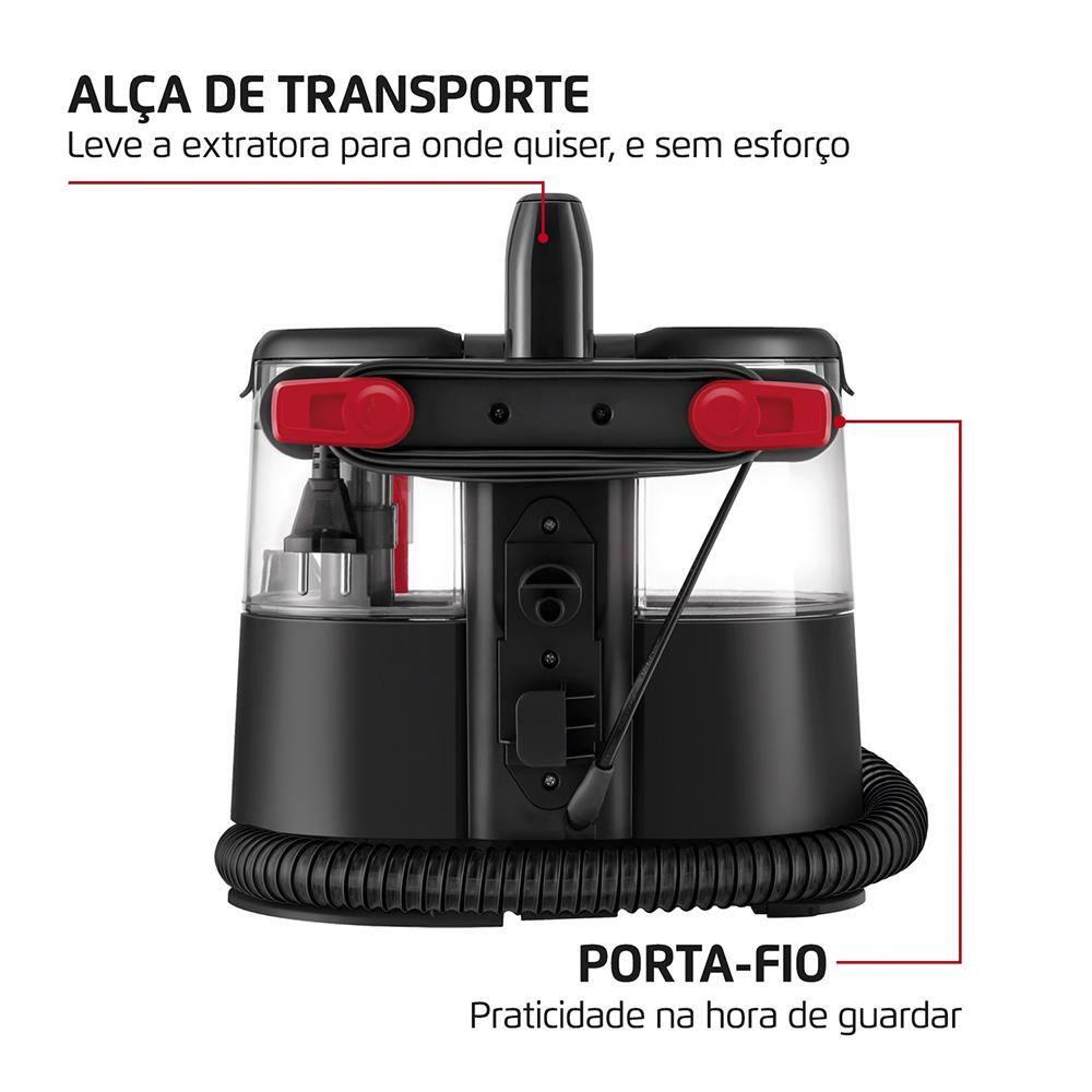 Extratora e Higienizadora Portátil Mondial Deep Cleaner I 1650W EXP-01-R Preto/Vermelho - 7