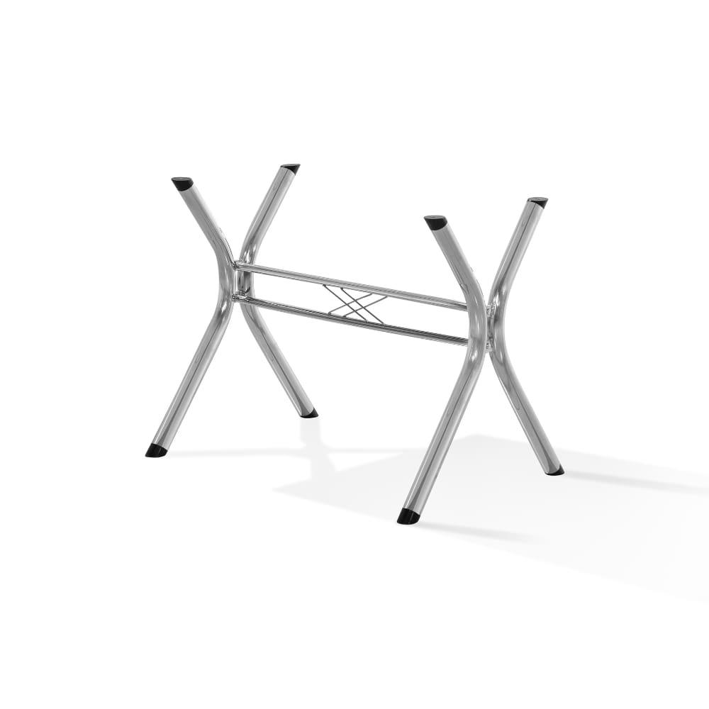 Conjunto Sala de Jantar Aço Nobre Mesa Montana Tampo de Vidro 120x80cm 4 Cadeiras Íris Aço Cromado - 4