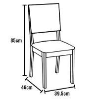 Conjunto Sala de Jantar Aço Nobre Mesa Montana Tampo de Vidro 120x80cm 4 Cadeiras Íris Aço Cromado - 6