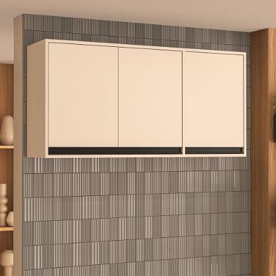 Armário Aéreo Politorno Koya 3 Portas Pintura UV Creme