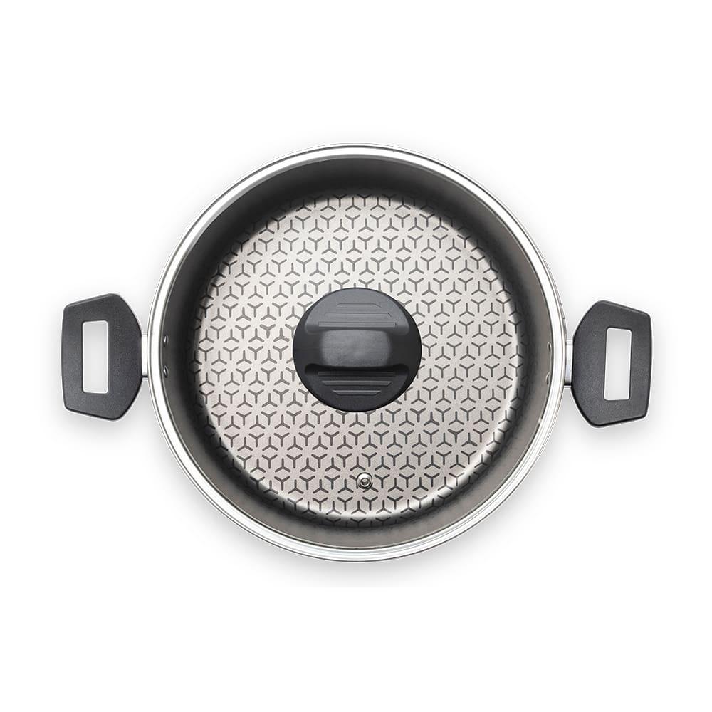 Caçarola Brinox Anis Pro-Flon Antiaderente 3,4L 22cm Tampa de Vidro Borgonha - 2