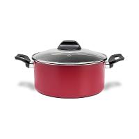 Caçarola Brinox Anis Pro-Flon Antiaderente 3,4L 22cm Tampa de Vidro Borgonha - 1