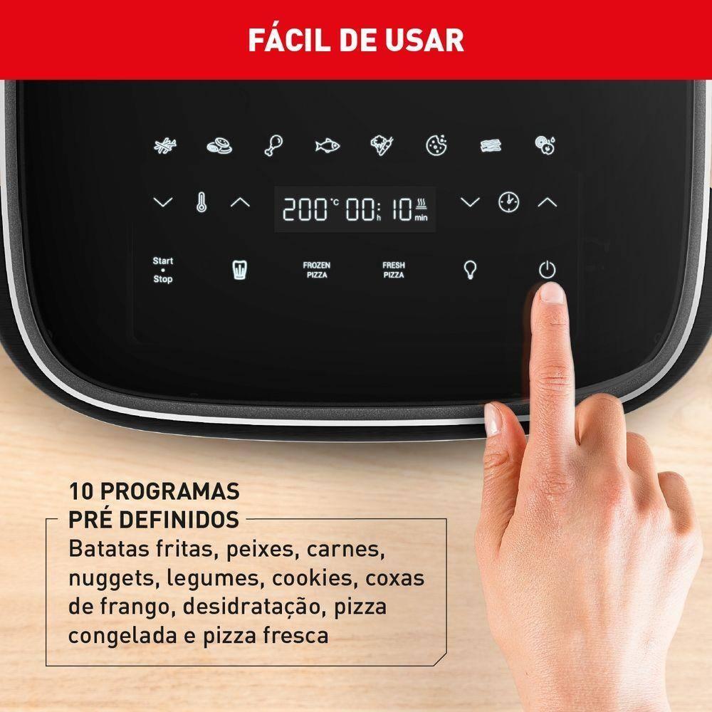 Fritadeira Elétrica Air Fryer Arno Easy Fry Extra AFP4 4L 1700W Painel Digital Preta Inox - 6