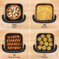 Fritadeira Elétrica Air Fryer Arno Easy Fry Extra AFP4 4L 1700W Painel Digital Preta Inox - 8