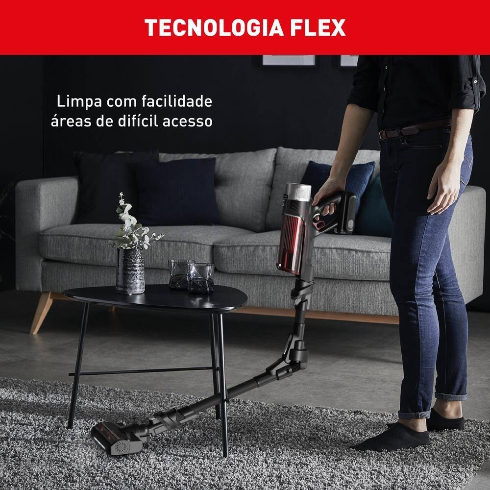 Aspirador de Pó Vertical Sem Fio Arno X-Force Flex 9.60 RH20 2 em 1 250W LED Autonomia 45 Minutos Bivolt Vermelho - 8