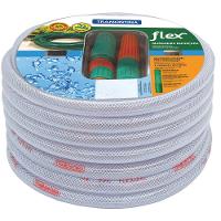 Mangueira Tramontina Flex de 1/2" para Jardim com Engates Rápidos e Esguicho - 10m - Gelo - 1